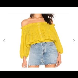 Free People yellow top